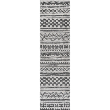 Imlil Tribal Geometric Stripe Area Rug